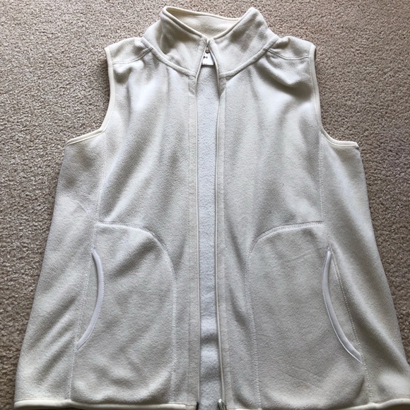 Jackets & Coats White Fleece Vest Poshmark